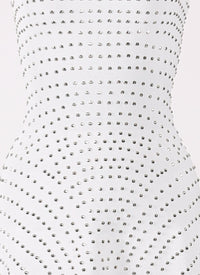 Robe sans manches cloutée Nebuleuse - Blanc Optique