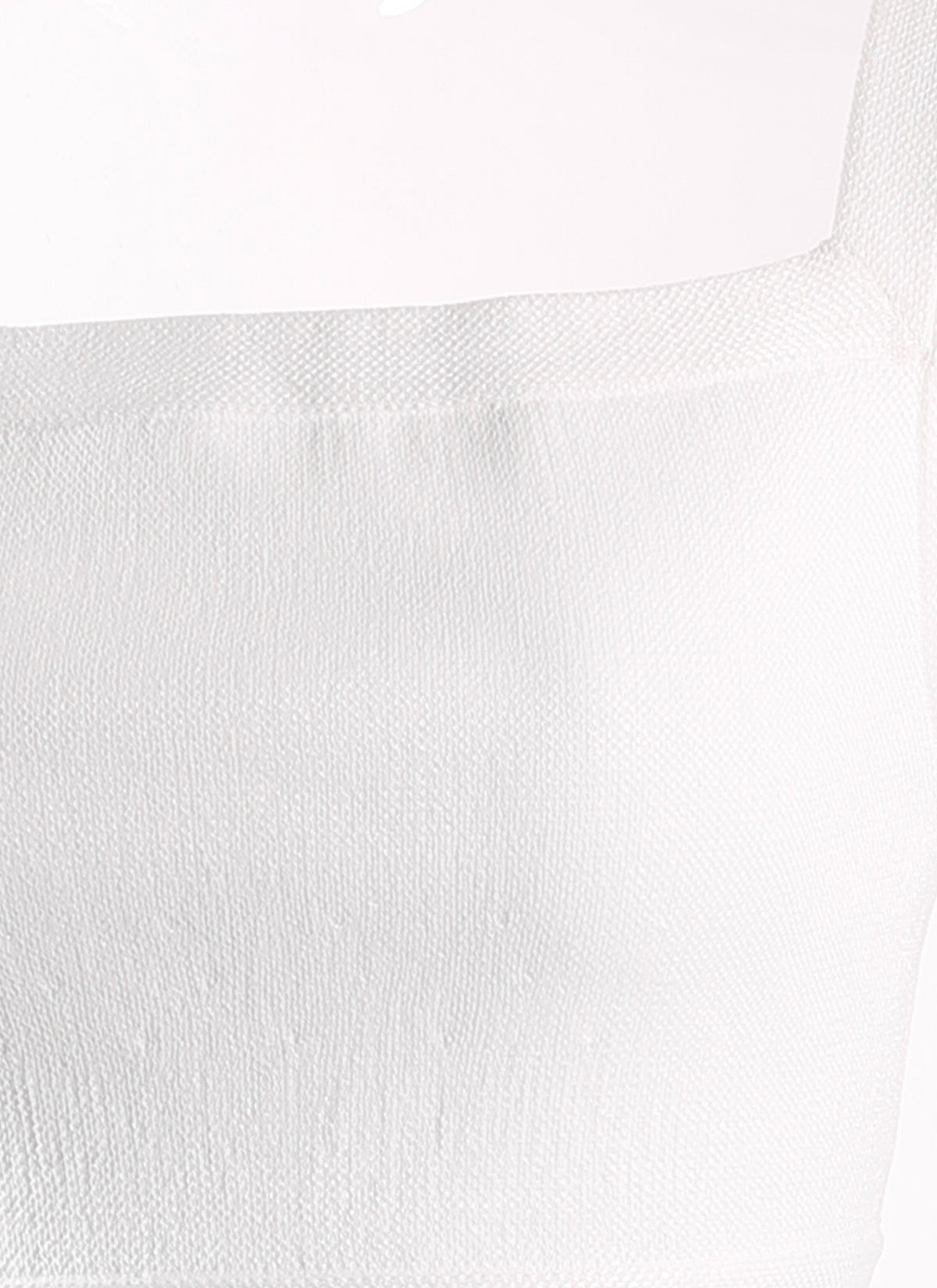 Top sans manches en rafia - Blanc Optique