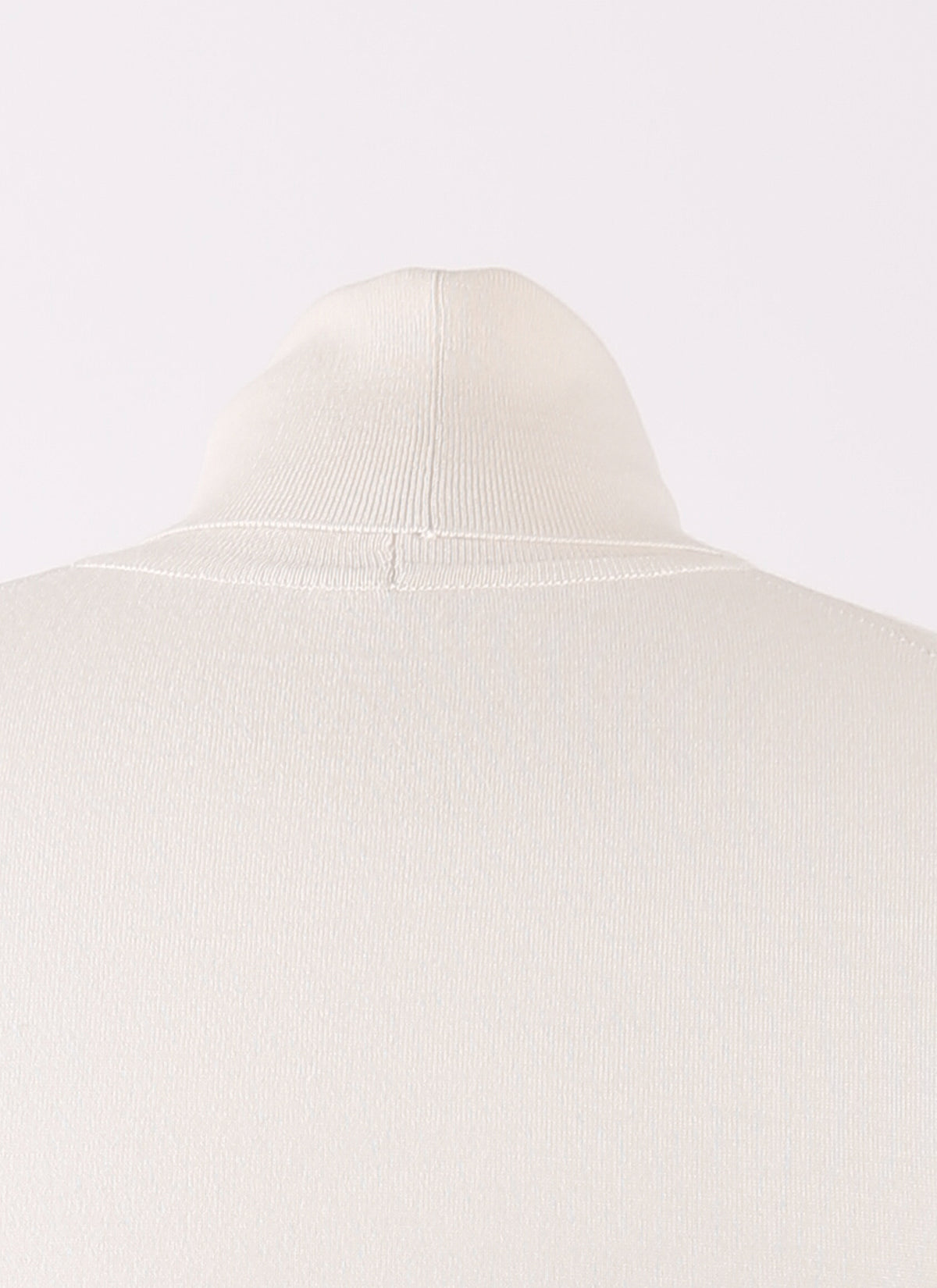 Long-sleeved bodysuit in fine wool - Mother of Pearl White