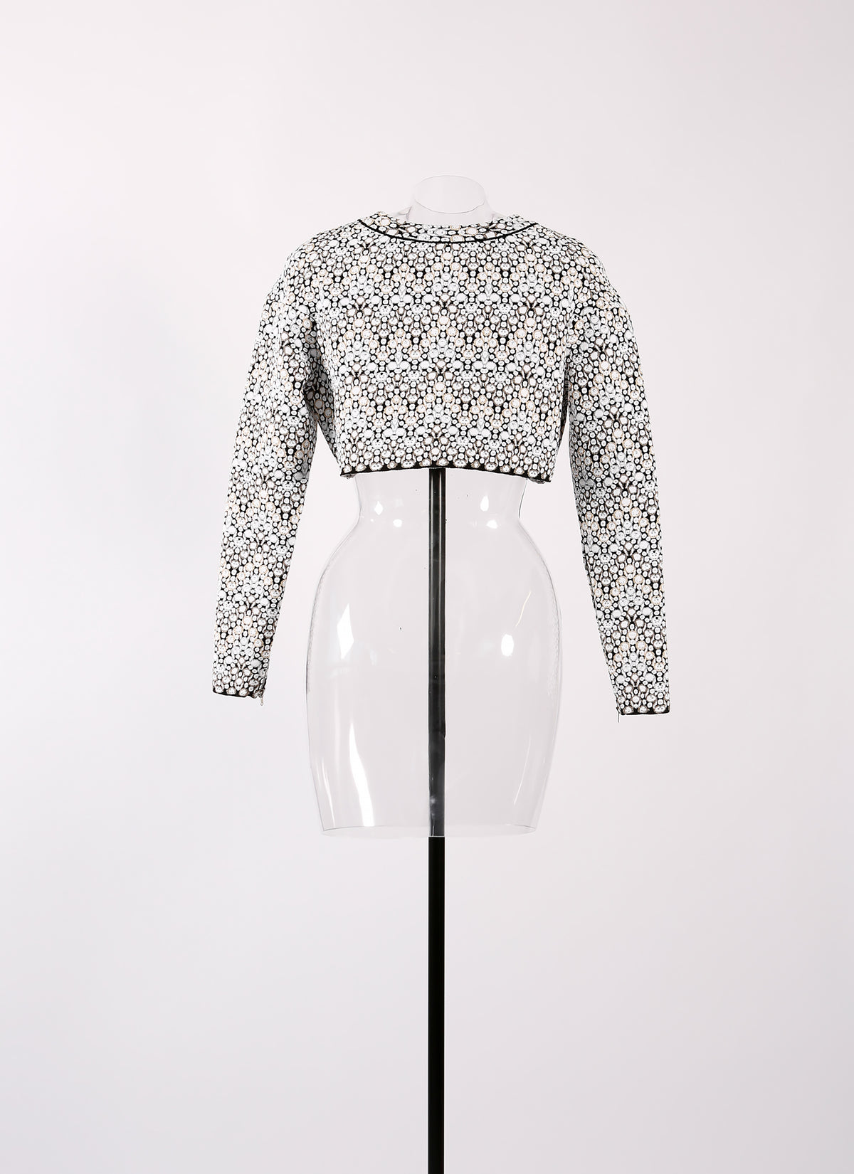 Aster knitted long sleeve jumper - White & Black