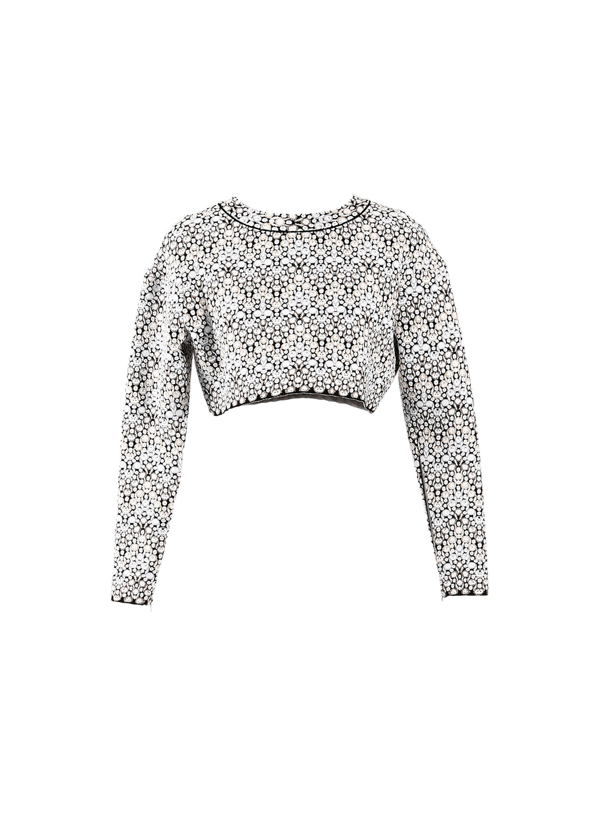 Aster knitted long sleeve jumper - White & Black