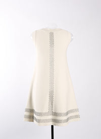 Taboo knitted sleeveless dress - Ecru