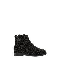 Platform boots in leather - Black