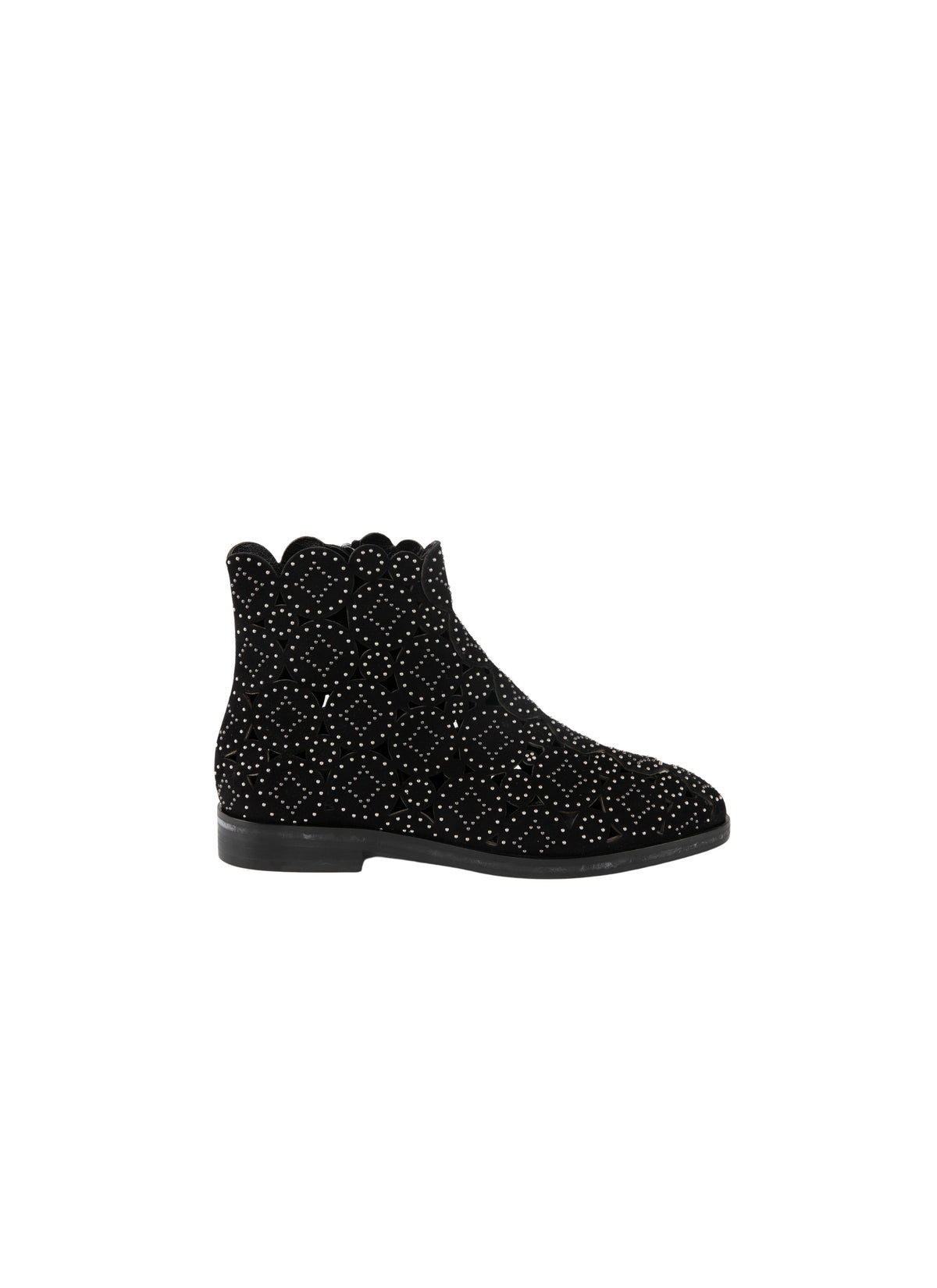Platform boots in leather - Black