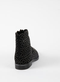 Platform boots in leather - Black