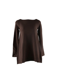 Pull à manches longues en maille - Chocolat