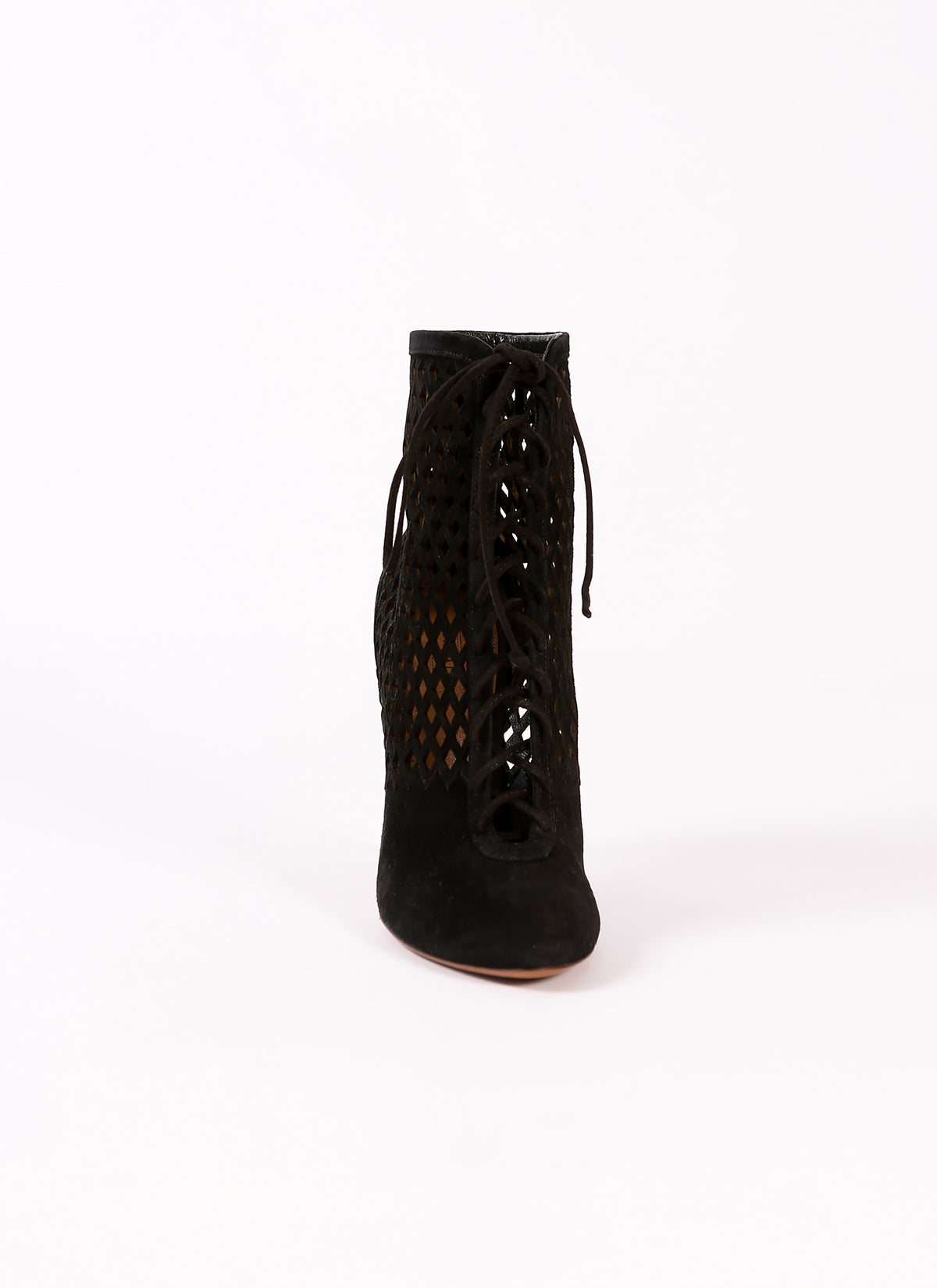 Losange boots in leather - Black