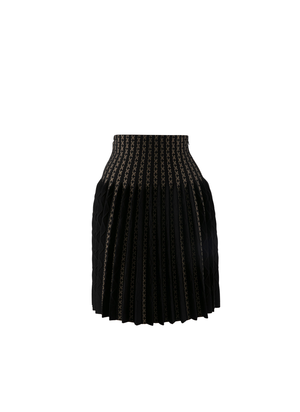 Wool Charmille skirt - Black & Gold