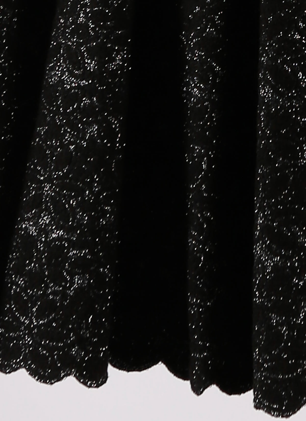 Patio knitted sleeveless dress with closed collar - Black & Silver