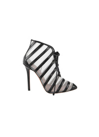 Bottines à bandes - Blanc & Noir