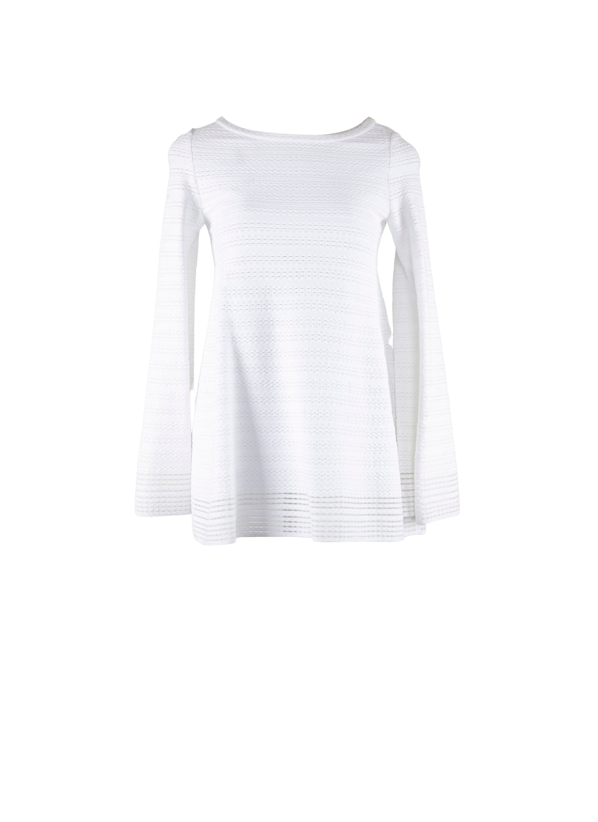 Pull à manches longues Brocart en maille - Blanc