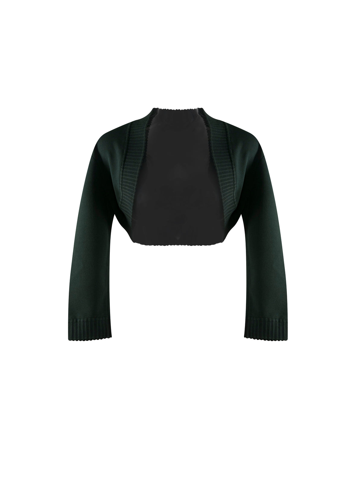 Trianon knitted 3/4 sleeve bolero - Imperial Green