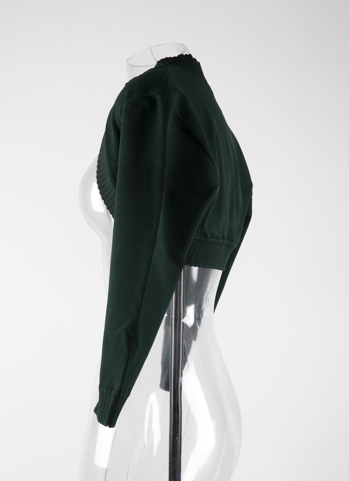 Trianon knitted 3/4 sleeve bolero - Imperial Green