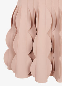 Robe polo festonnée en maille - Chair