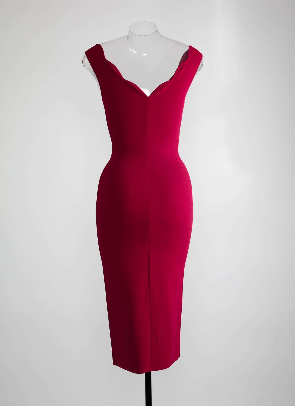 Robe fourreau en maille - Magenta